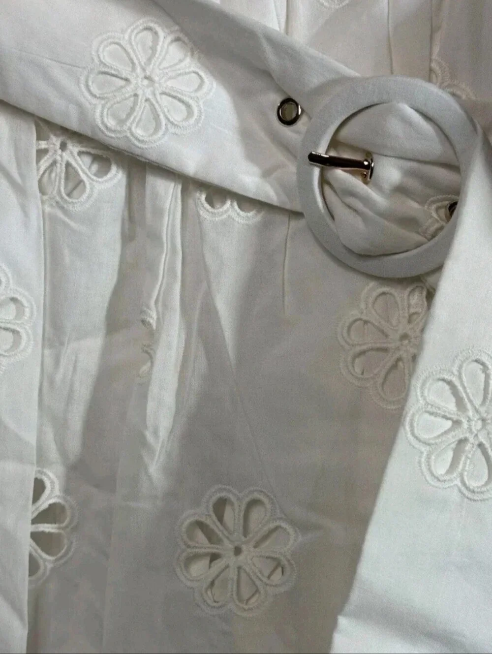 Kate Spade New York white eyelet clover dress Sz4